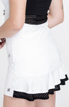 Ruffle Mesh Skirt White