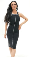 Phoenix Midi dress in Jet