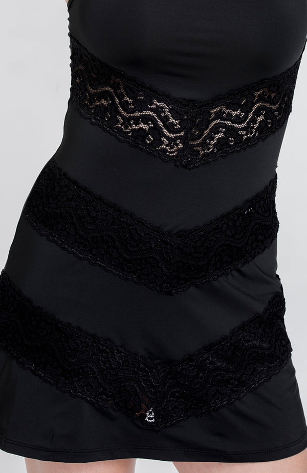 Black Dress Lace Detail