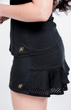 Ruffle Mesh Skirt Black